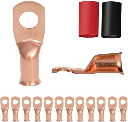 1/0 AWG टिन कॉपर Lugs रिंग टर्मिनल कनेक्टर गर्मी सिकुड़ने के साथ