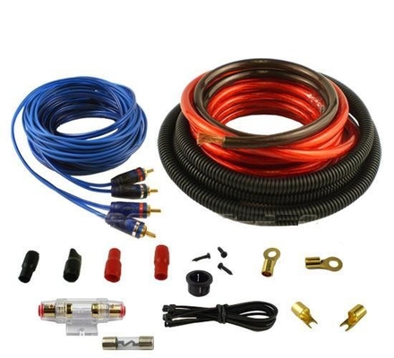 COAXIAL कनेक्टर प्रकार कार ऑडियो एम्पलीफायर OFC इंस्टॉलेशन वायरिंग किट