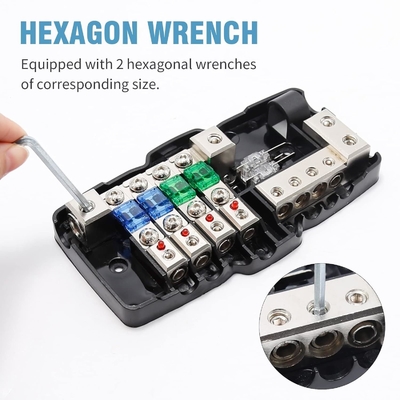 0 AWG 12V मल्टीफंक्शनल मिनी एएनएल फ्यूज बॉक्स वितरण ब्लॉक वाहनों के लिए