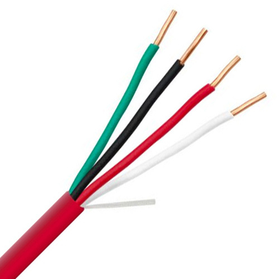 14 16 AWG 2/C 4/C ठोस 100% तांबा EWCS FPLP Plenum रेटेड शील्ड्ड फायर अलार्म केबल