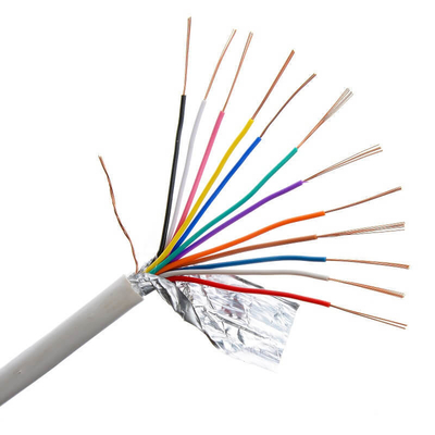 22 AWG 4 सुरक्षा/अलार्म/पहुंच नियंत्रण के लिए कंडक्टर स्ट्रैंड्ड शील्ड्ड प्लेनम केबल