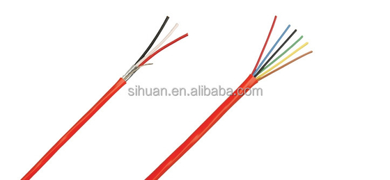 टिन CCA 18 AWG 2/C ठोस FPLR आग अलार्म केबल 1000 फीट लाल तांबा कंडक्टर परिरक्षण