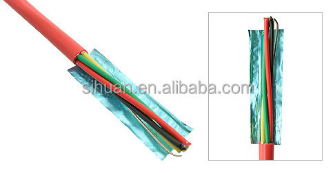 टिन CCA 18 AWG 2/C ठोस FPLR आग अलार्म केबल 1000 फीट लाल तांबा कंडक्टर परिरक्षण