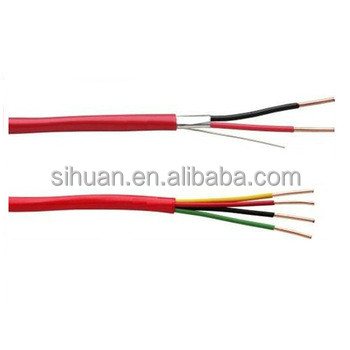 टिन CCA 18 AWG 2/C ठोस FPLR आग अलार्म केबल 1000 फीट लाल तांबा कंडक्टर परिरक्षण