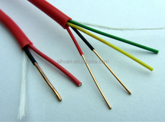 टिन CCA 18 AWG 2/C ठोस FPLR आग अलार्म केबल 1000 फीट लाल तांबा कंडक्टर परिरक्षण