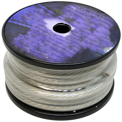 SAE J1128 मानक 8AWG पारदर्शी लाल कार ऑडियो पावर केबल ISO9001 प्रमाणपत्र के साथ