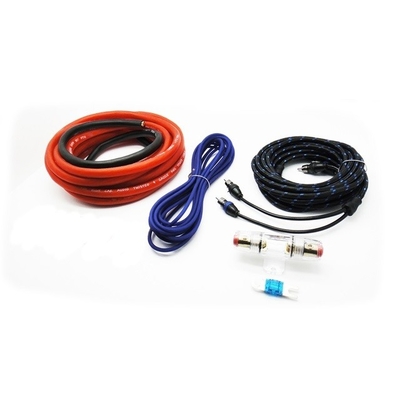 4awg एम्प इंस्टॉलेशन केबल किट 2500W कार ऑडियो केबल किट नंगे तांबे कंडक्टर के साथ