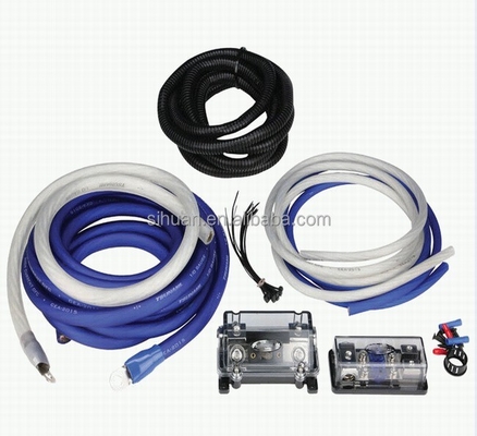 OFC कंडक्टर 0 2 4 6 8 AWG गेज GA स्पीकर सिस्टम के लिए कार ऑडियो केबल किट