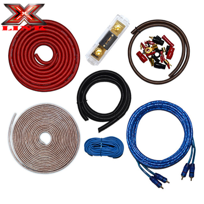 OFC कंडक्टर 0 2 4 6 8 AWG गेज GA स्पीकर सिस्टम के लिए कार ऑडियो केबल किट