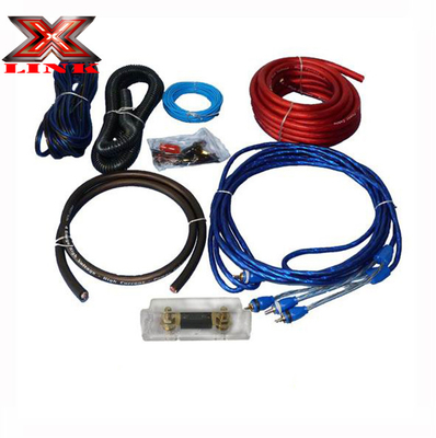 OFC कंडक्टर 0 2 4 6 8 AWG गेज GA स्पीकर सिस्टम के लिए कार ऑडियो केबल किट