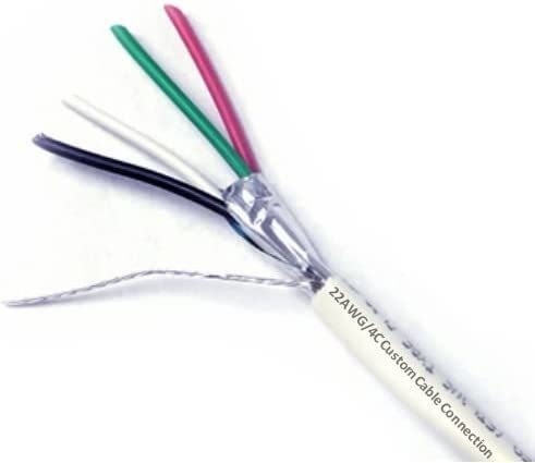 22 AWG 4 सुरक्षा/अलार्म/पहुंच नियंत्रण के लिए कंडक्टर स्ट्रैंड्ड शील्ड्ड प्लेनम केबल