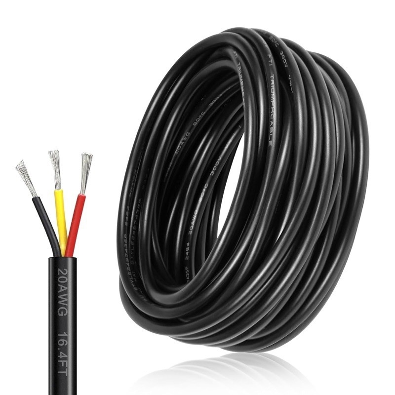 18AWG 2 कंडक्टर 20AWG 3 कंडक्टर इलेक्ट्रिकल वायर स्ट्रैंड्ड पीवीसी टिन्ड कॉपर वायर
