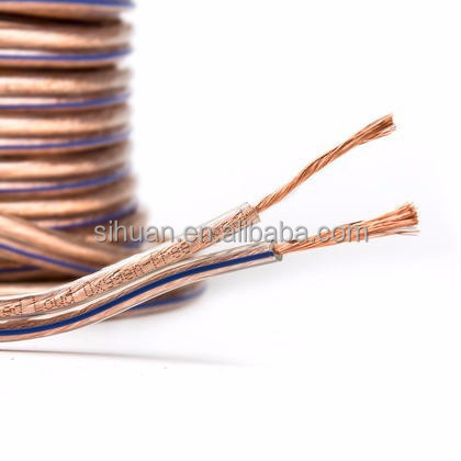 साफ पीवीसी जैकेट 14AWG लचीला स्पीकर वायर 200 फीट / 60.9 मीटर घर और कार स्पीकर के लिए