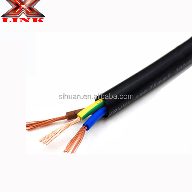 स्ट्रैंड्ड कंडक्टर घरेलू उपकरण विद्युत तार 14 ga x4c 18awg x3c काले या सफेद में